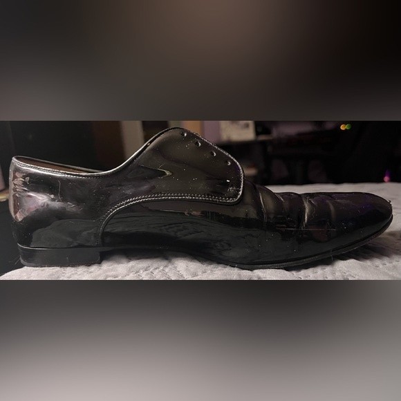 Prada Women’s Black Leather Oxford Dress Shoes Size 37.5 / 7.5 - Picture 9 of 13